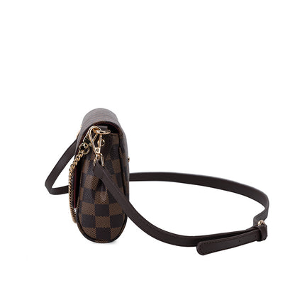 Retro printed Plaid bag