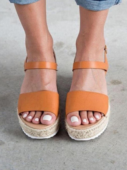 Hemp Rope Heel Sandals