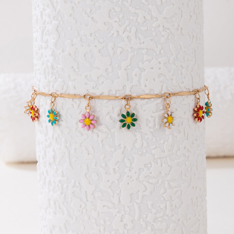 Anklet Necklace Flower