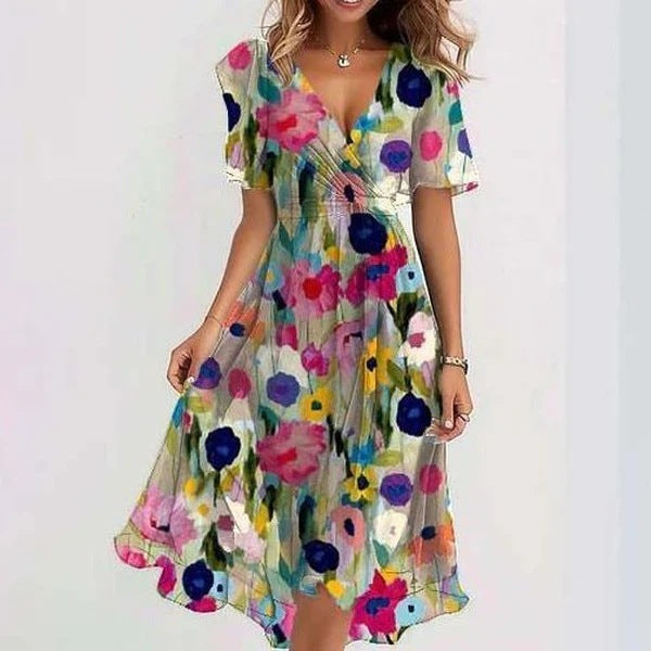 Summer Elegant V-neck Dress