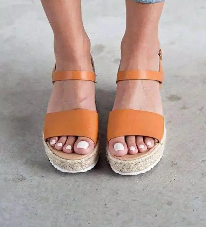 Hemp Rope Heel Sandals