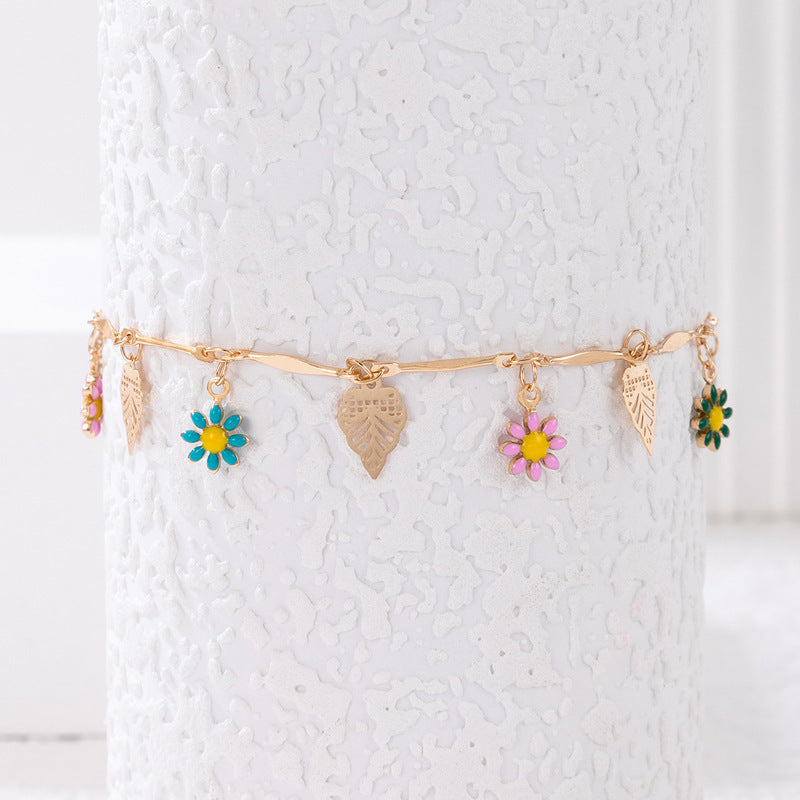 Anklet Necklace Flower