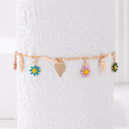Anklet Necklace Flower