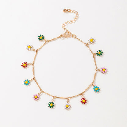 Anklet Necklace Flower
