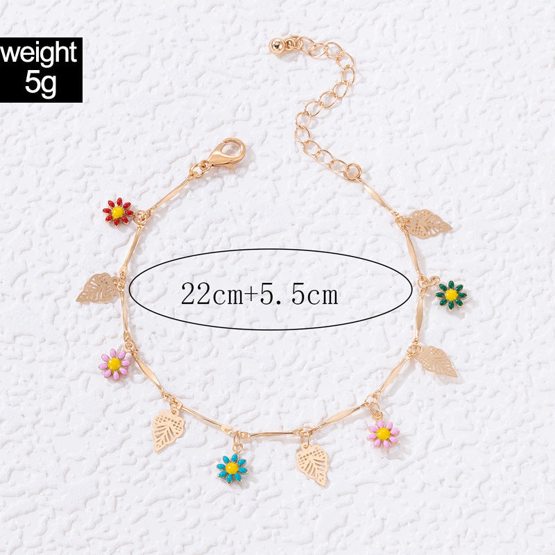 Anklet Necklace Flower